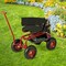 Multi-Purpose Heavy Duty Frame Rolling Garden Scooter with Comfortable Seat and Back Storage Basket